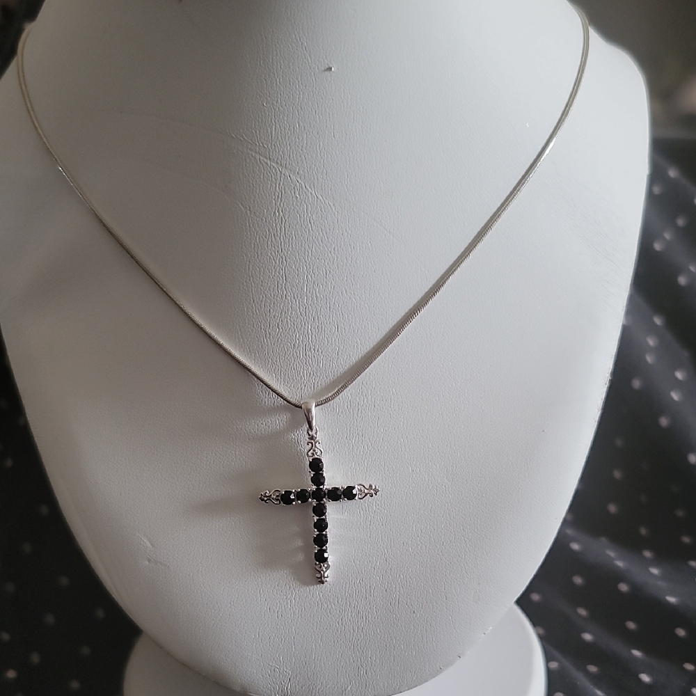 Dior D'Joy 925 Cross Pendant Necklace